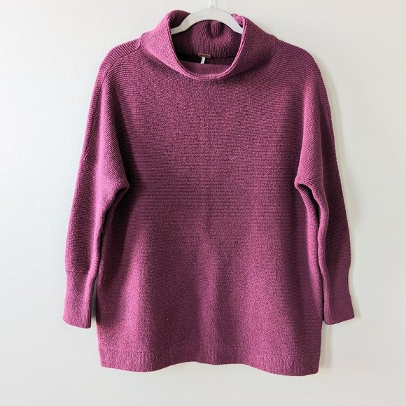 Free People Ottoman Slouchy Sweater in Mulberry - Picture 2 of 7